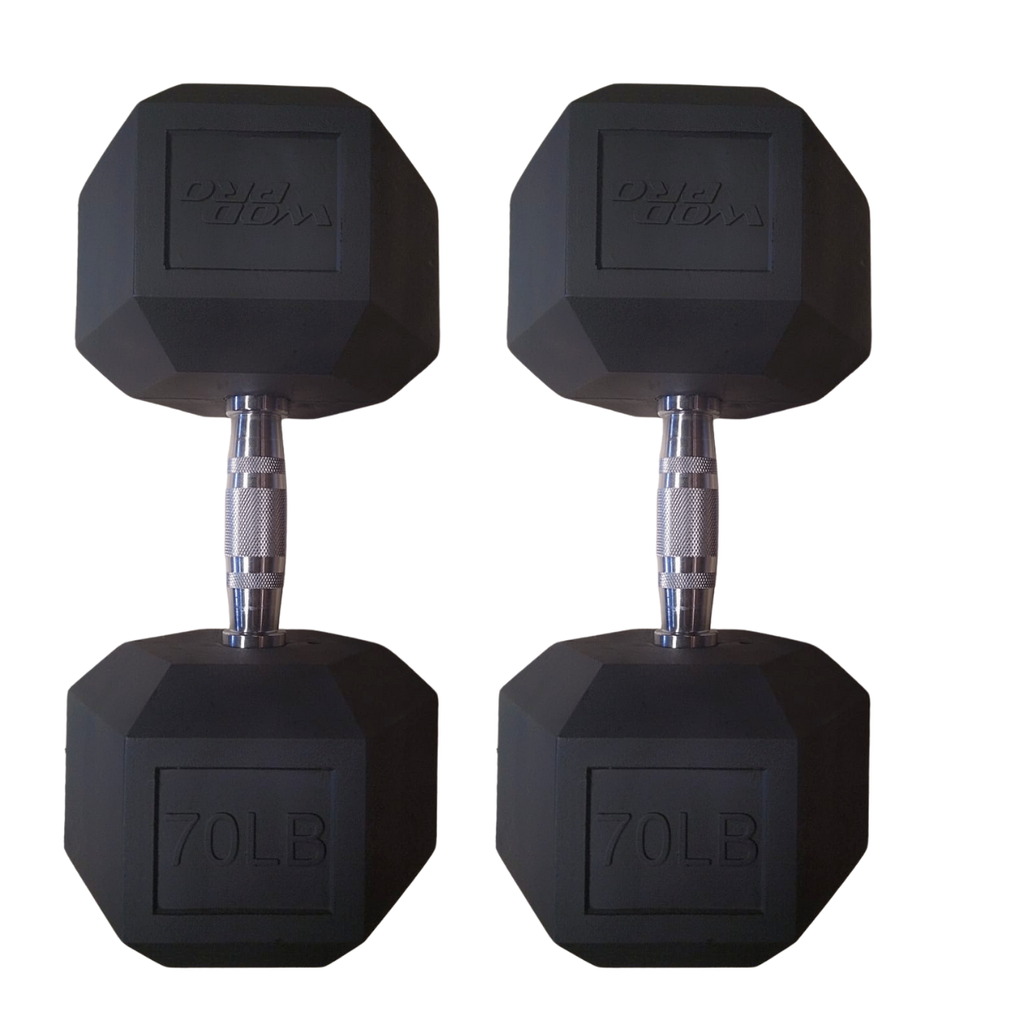 Par de mancuernas hexagonales 70 libras Wod Pro