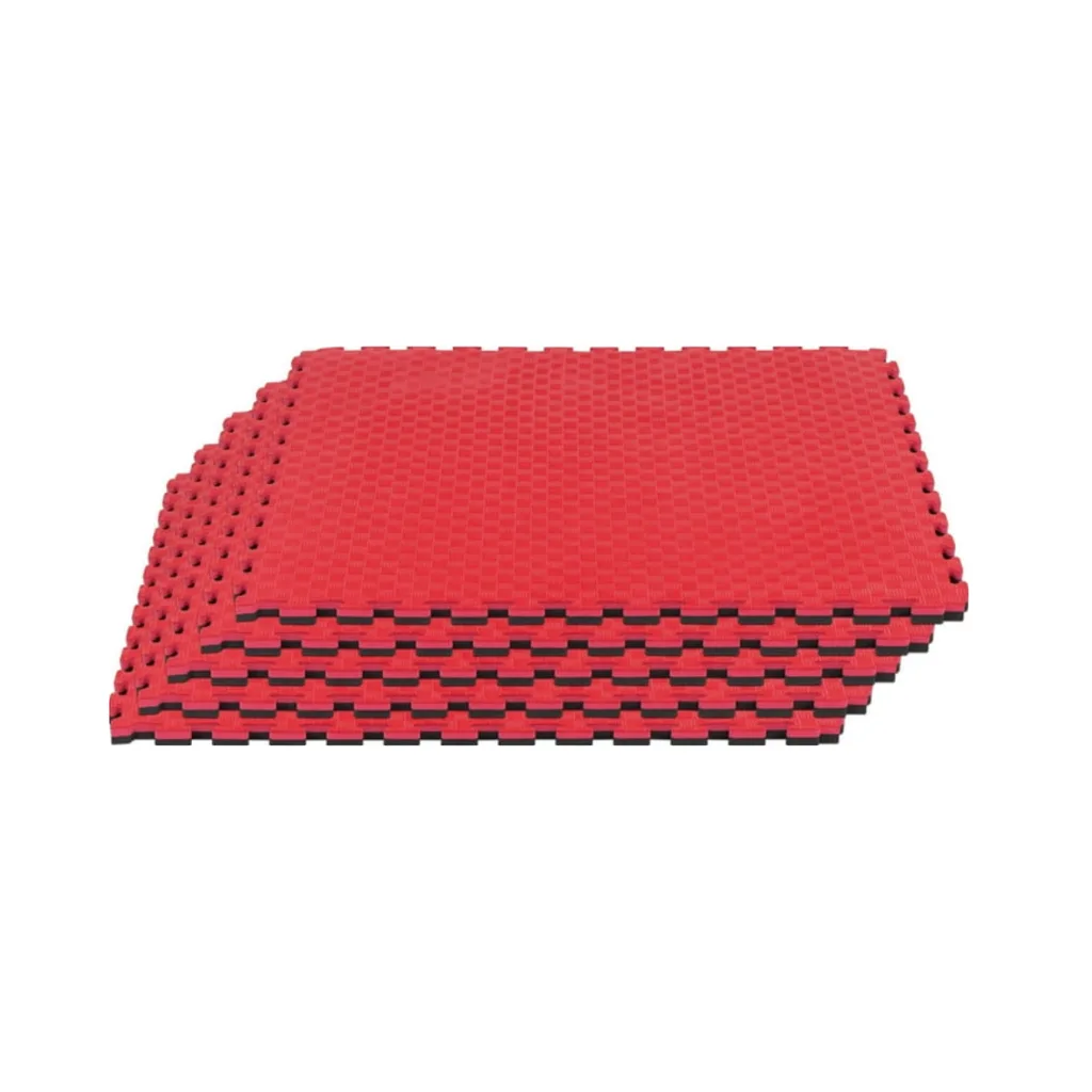 [W000021579] Piso Tatami Wod Pro 25 mm 1 m² Rompecabezas (5 Metros) (Negro/Rojo)