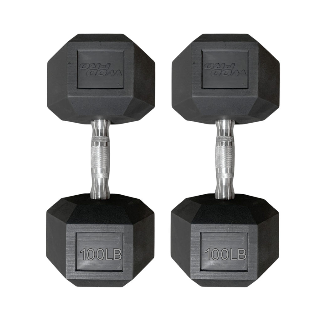 Par de Mancuernas Hexagonales 100 Libras Wod Pro