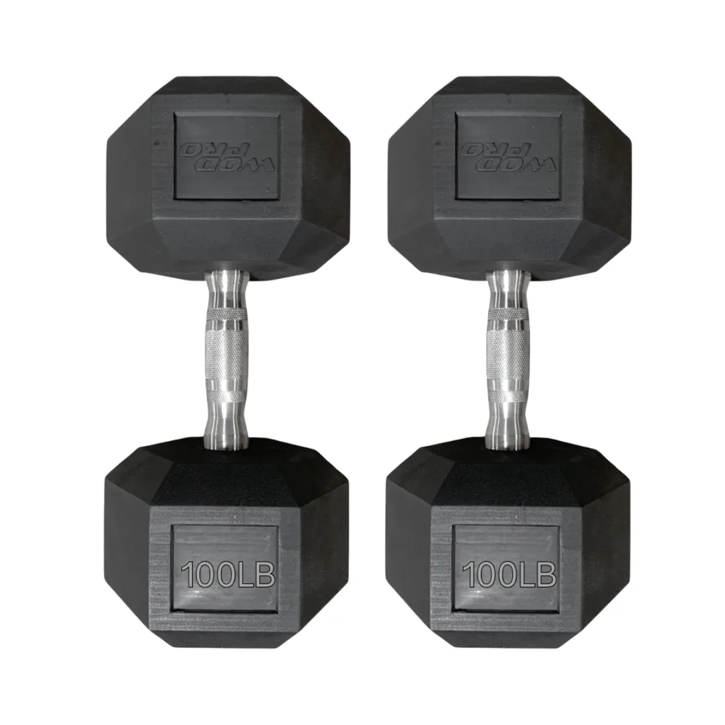 [W000022507] Par de Mancuernas Hexagonales 100 Libras Wod Pro