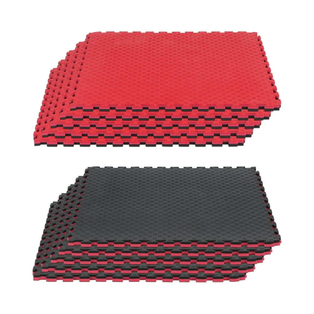 [W000023349] Piso Tatami Wod Pro 25 mm 1 m² Rompecabezas (10 Metros) (Negro/Rojo)