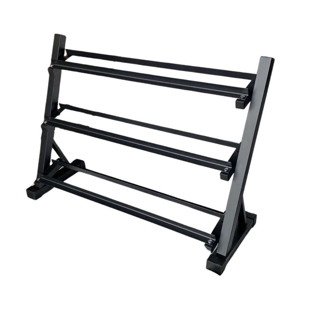 [W000023858] Rack Horizontal Wod Pro de 3 Niveles para 10 Pares de Mancuernas