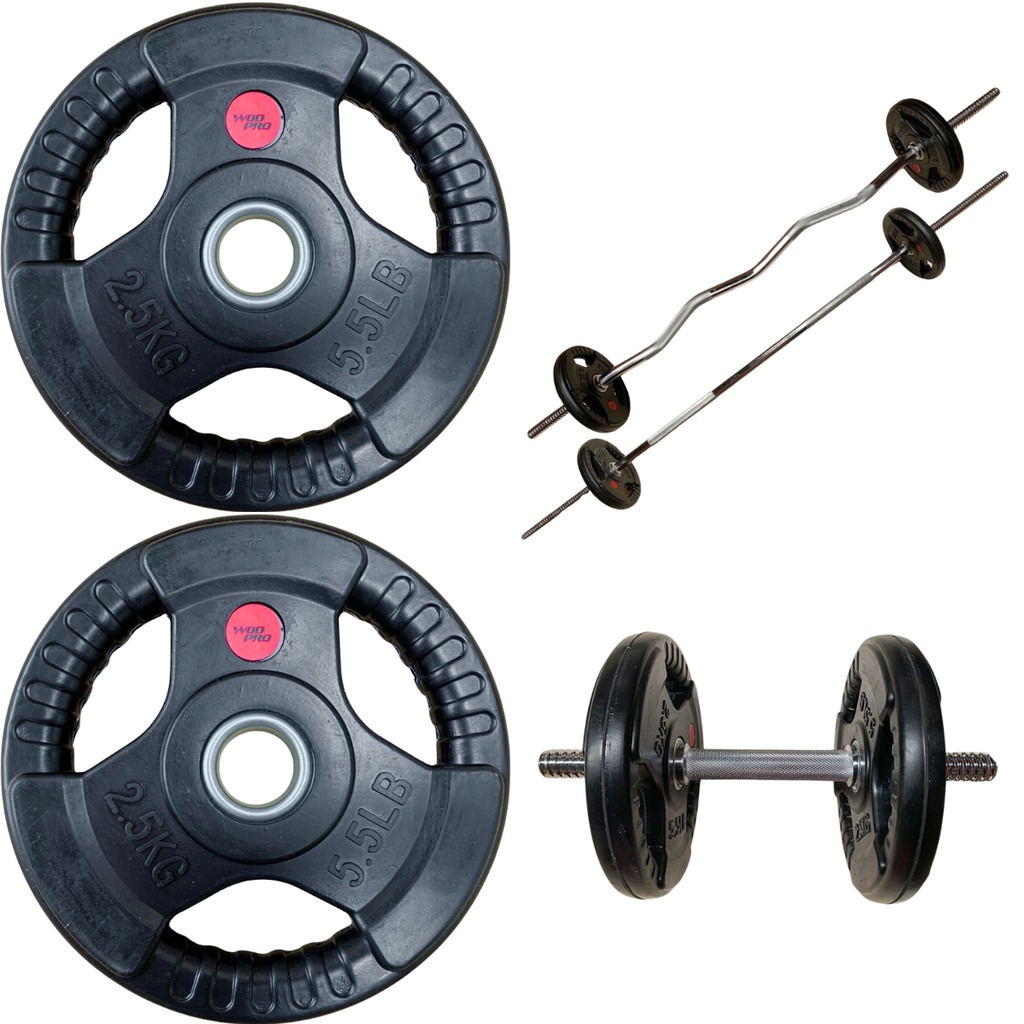 Par de discos estándar recubiertos 2.5 kg Wod Pro