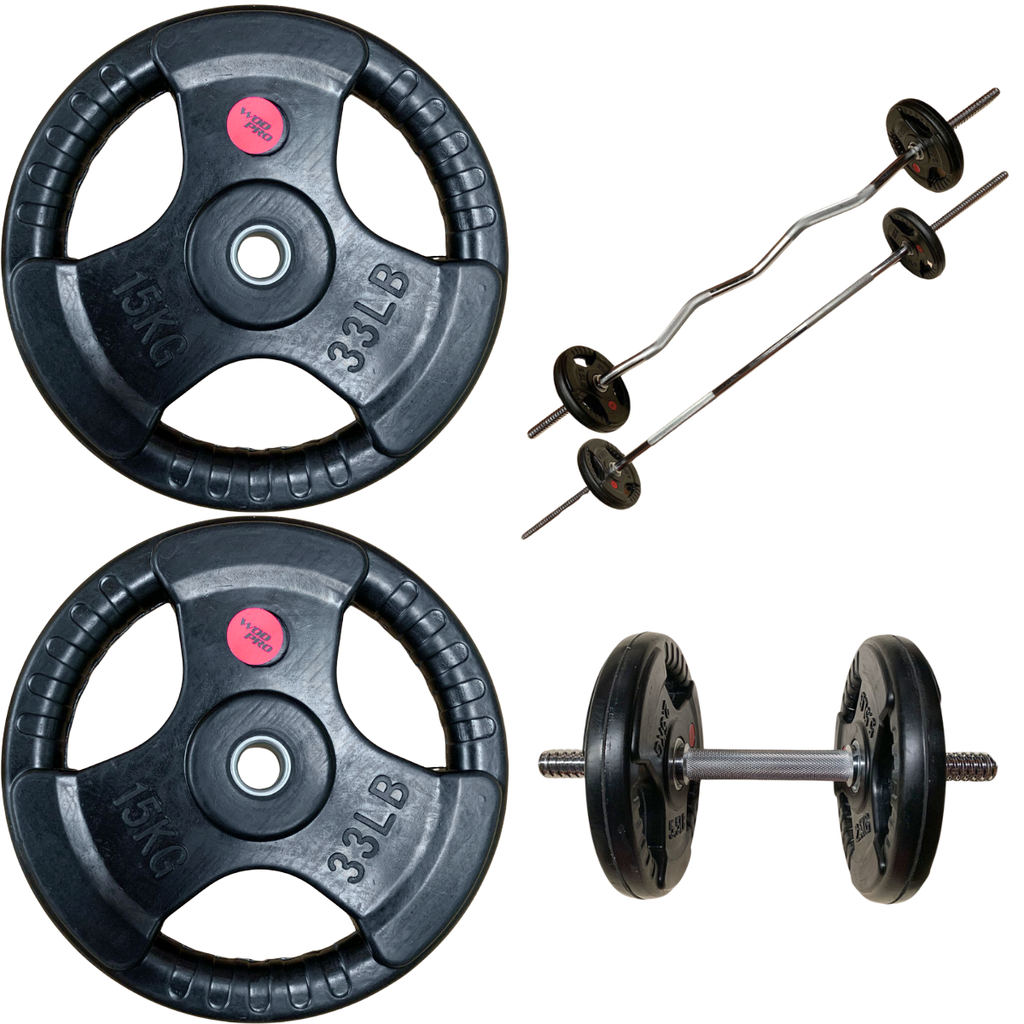 Par de discos estándar recubiertos 15 kg Wod Pro