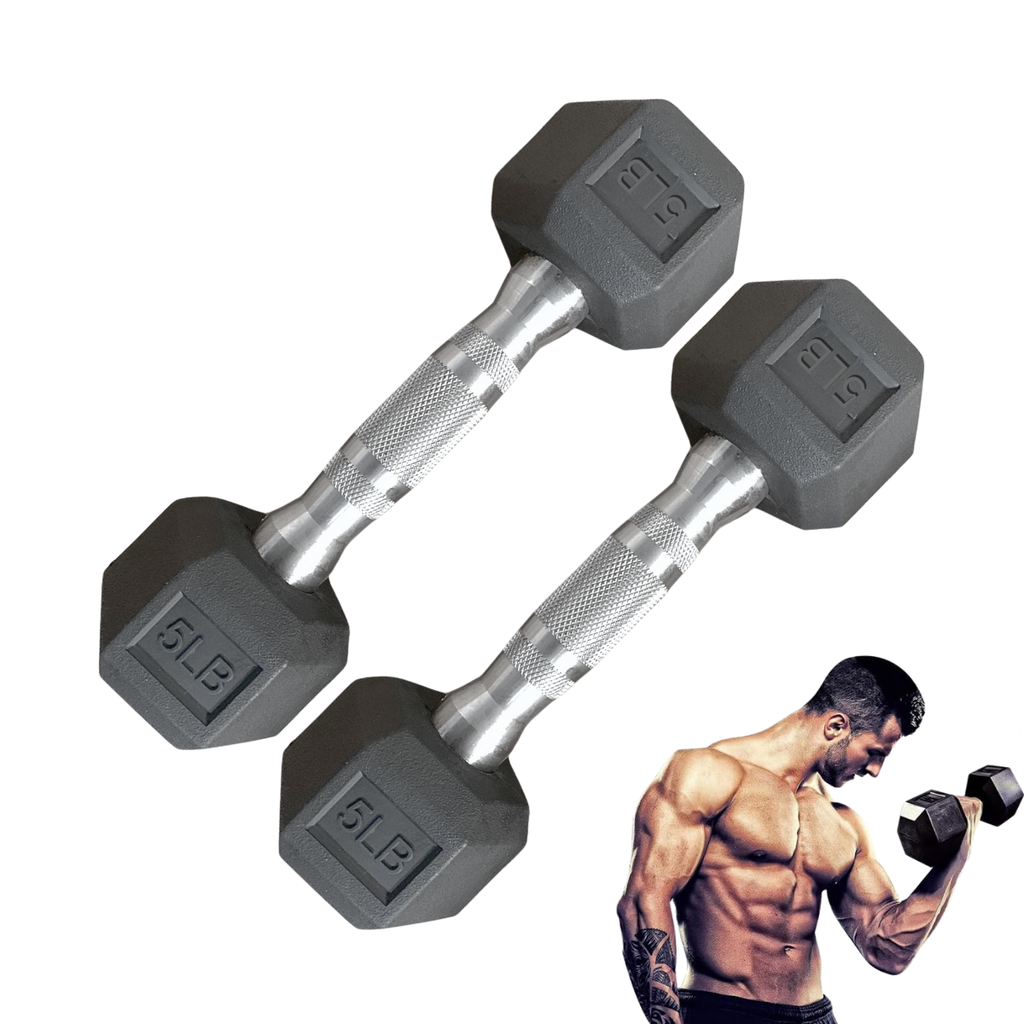 Par de Mancuernas Hexagonales IronFit 5 Lbs