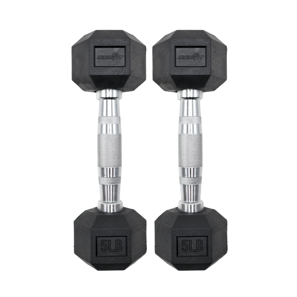Par de Mancuernas Hexagonales IronFit 5 Lbs