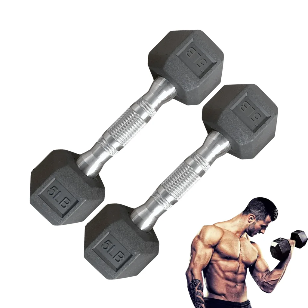 [W000027159] Par de Mancuernas Hexagonales IronFit 5 Lbs