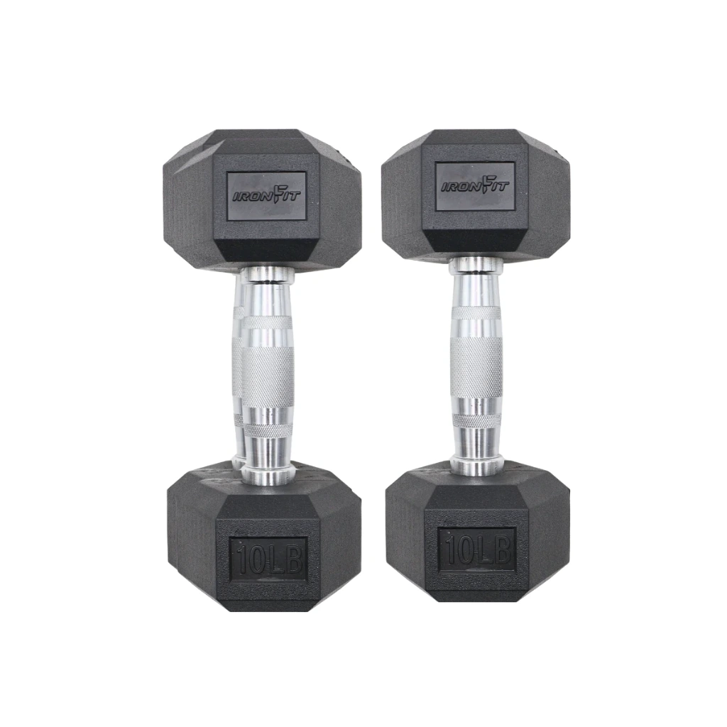 [W000027161] Par de Mancuernas Hexagonales IronFit 10 Lbs