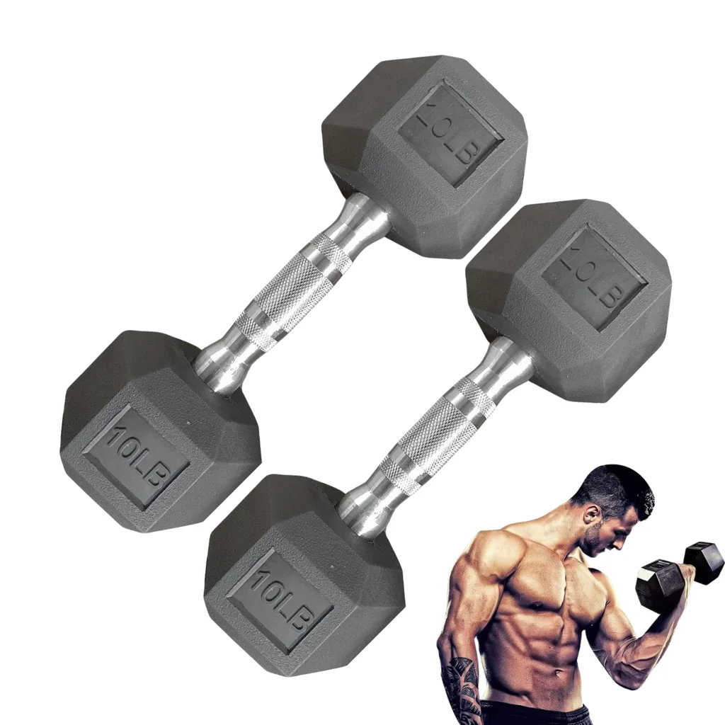 [W000027161] Par de Mancuernas Hexagonales IronFit 10 Lbs