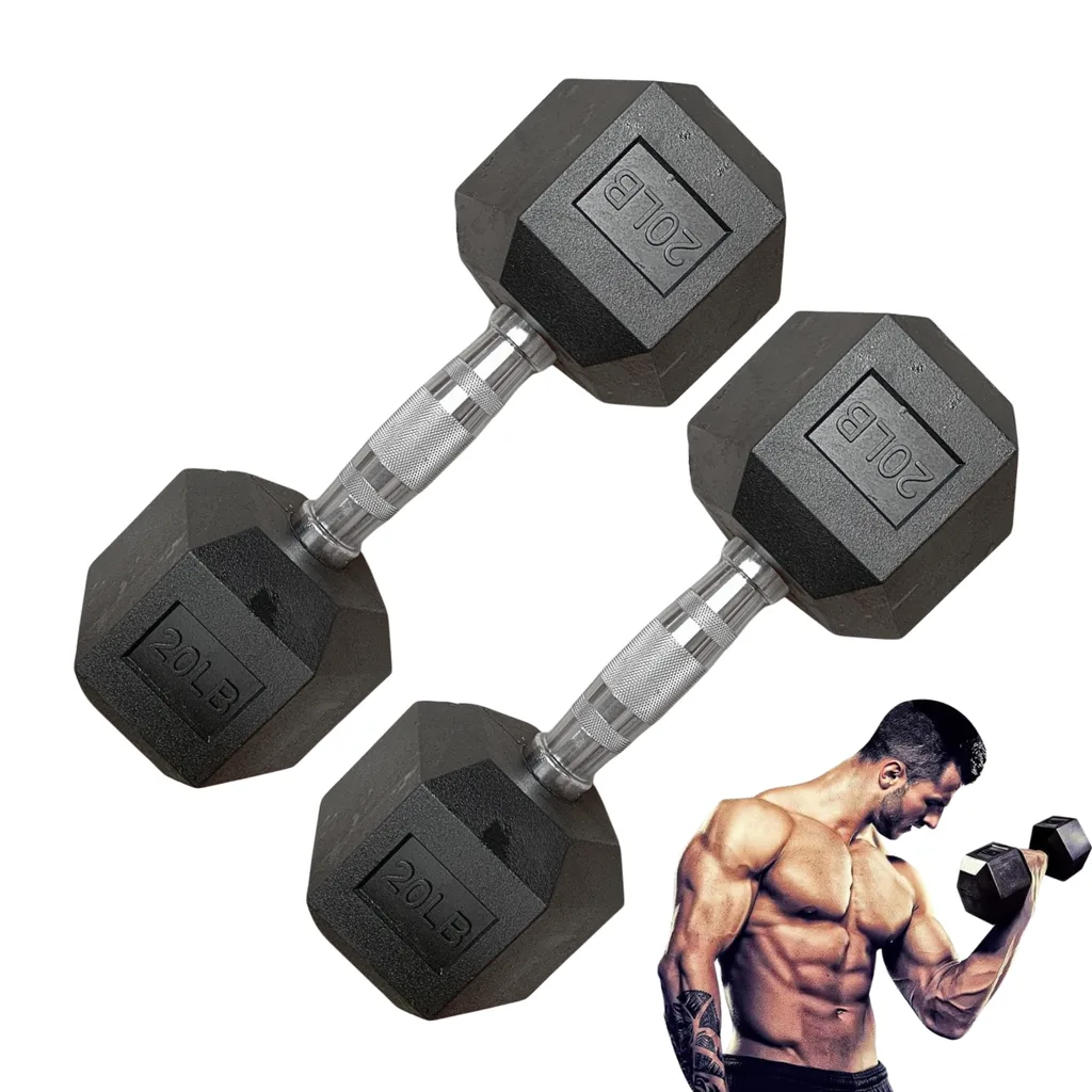 [W000027163] Par de Mancuernas Hexagonales IronFit 20 Lbs