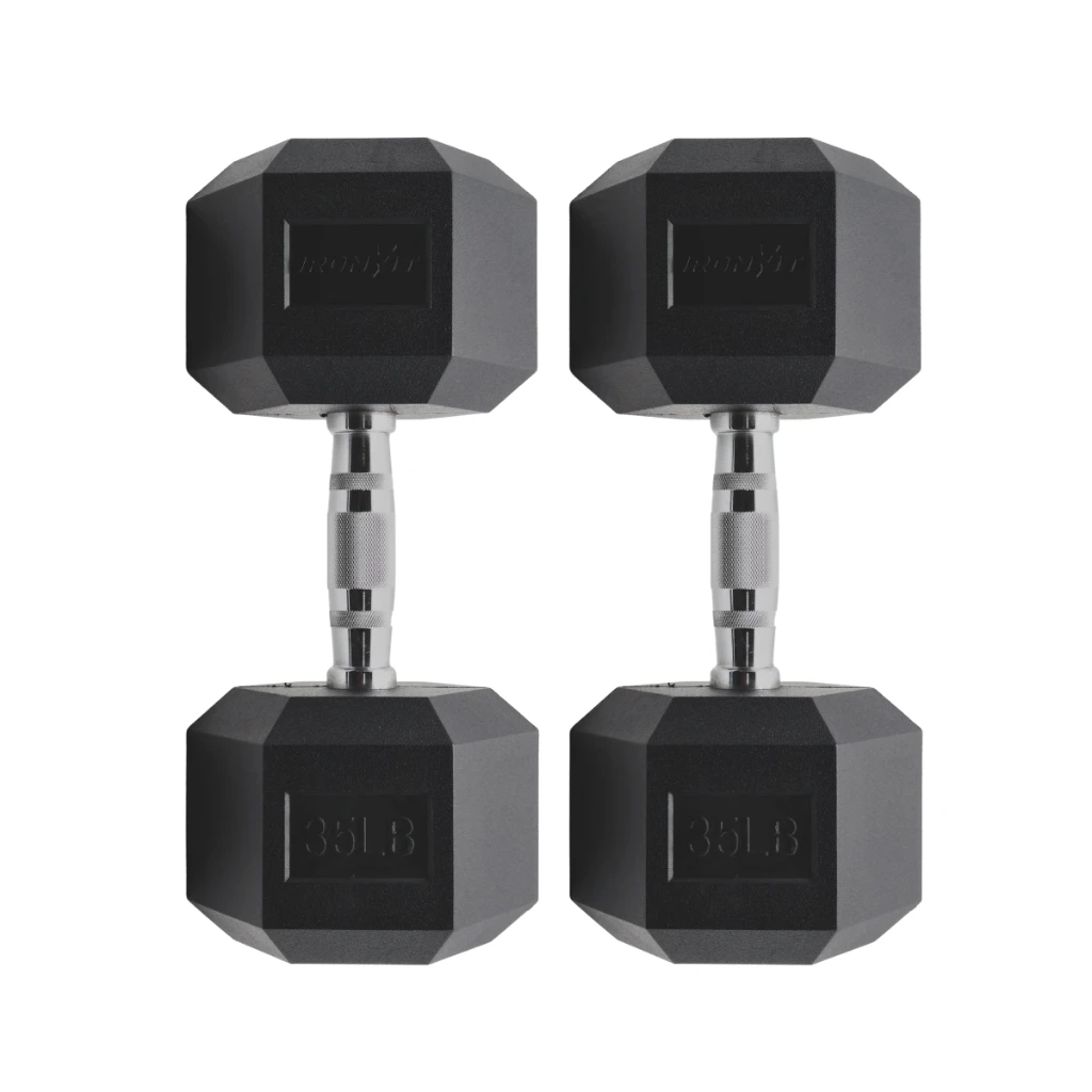 Par de Mancuernas Hexagonales IronFit 35 Lbs