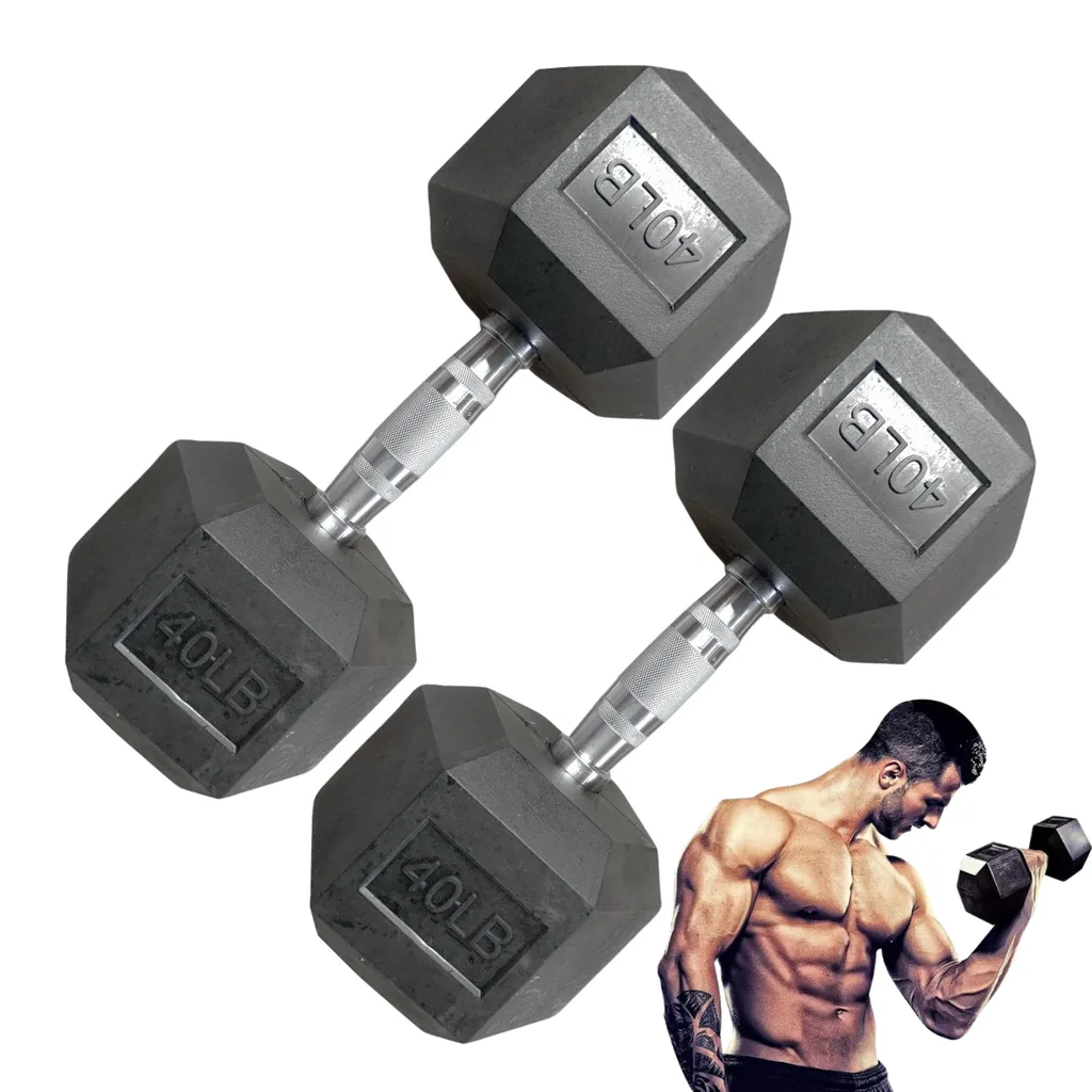 [W000027167] Par de Mancuernas Hexagonales IronFit 40 Lbs
