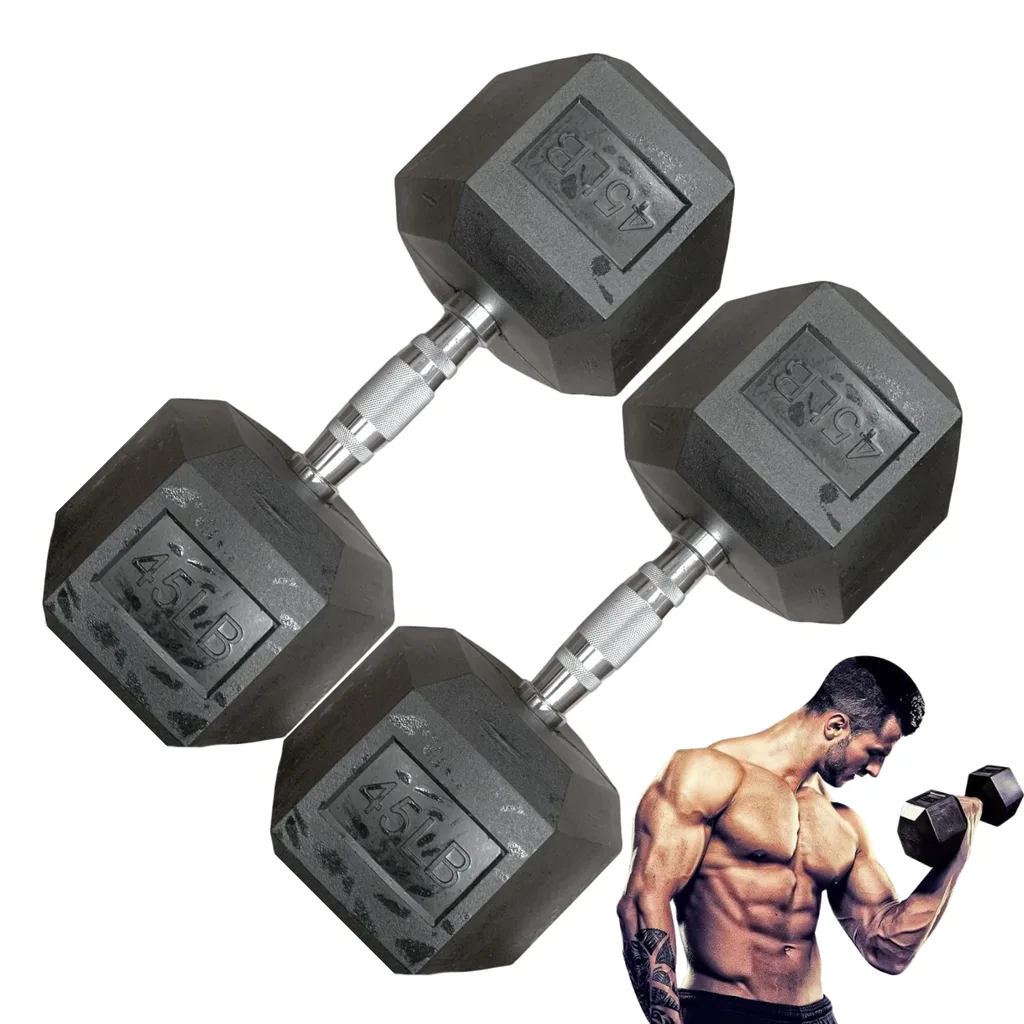 [W000027168] Par de Mancuernas Hexagonales IronFit 45 Lbs