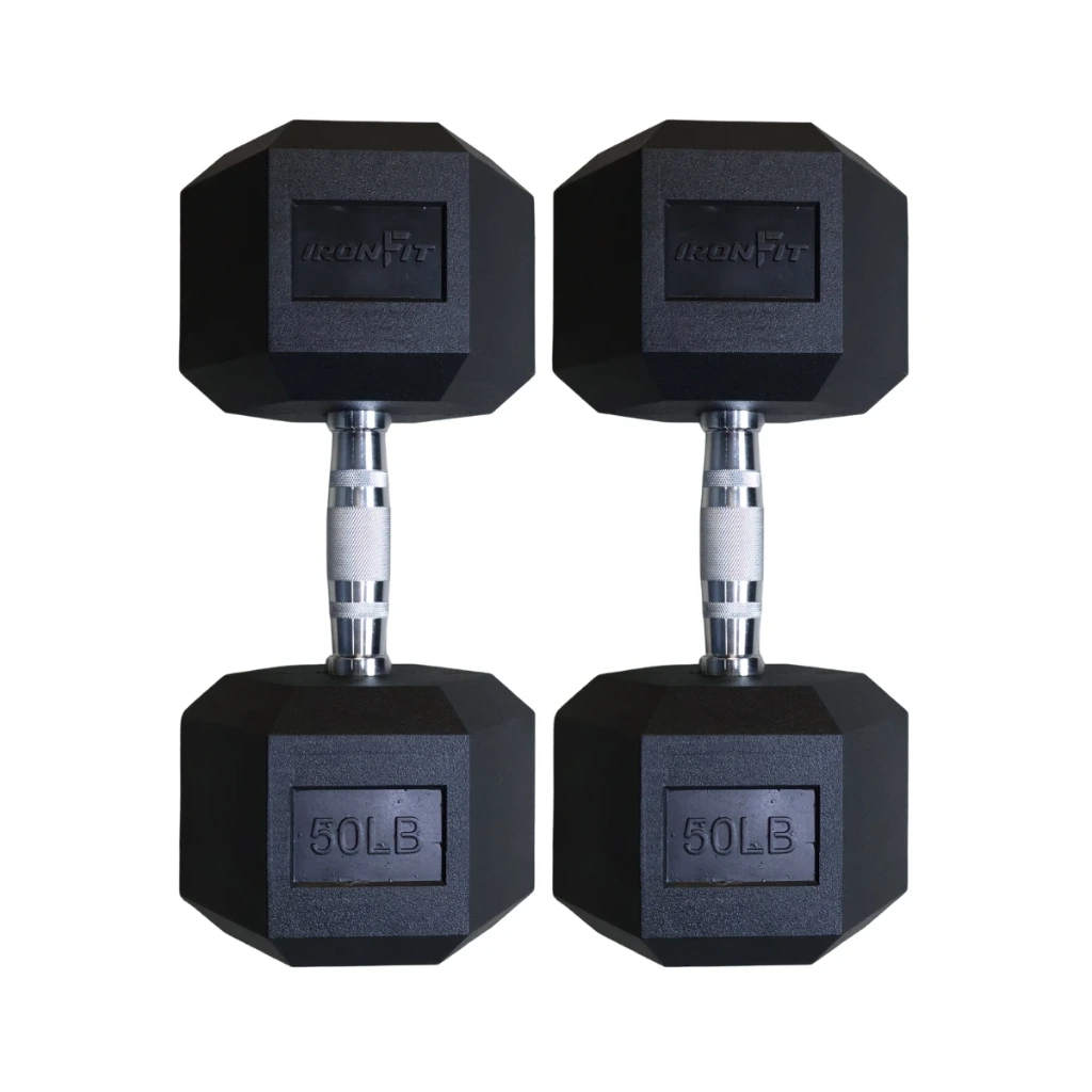 [W000027169] Par de Mancuernas Hexagonales IronFit 50 Lbs