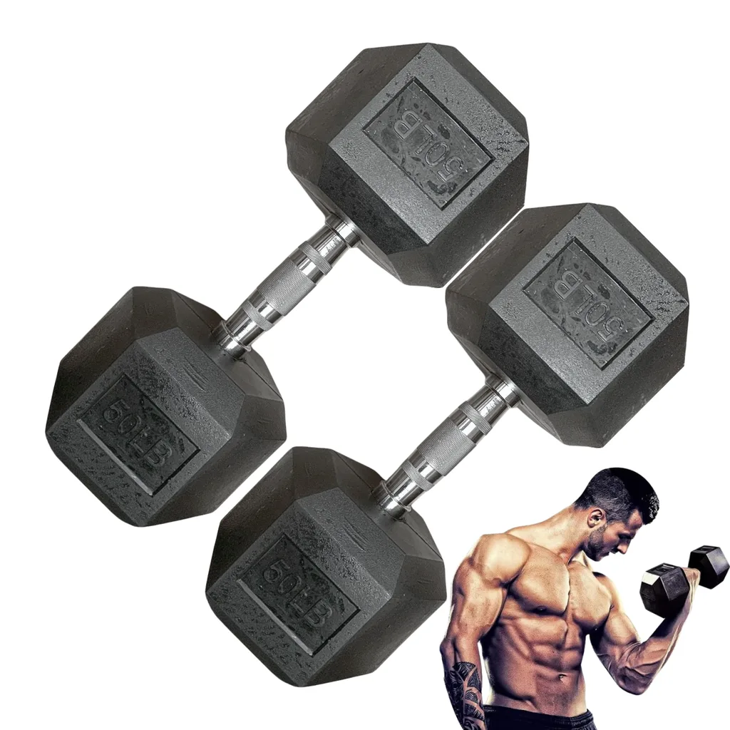 [W000027169] Par de Mancuernas Hexagonales IronFit 50 Lbs