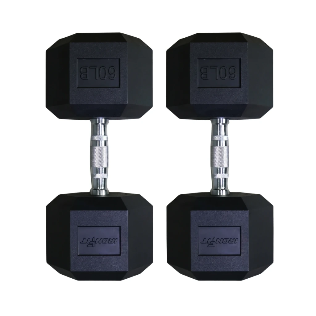 [W000027171] Par de Mancuernas Hexagonales IronFit 60 Lbs