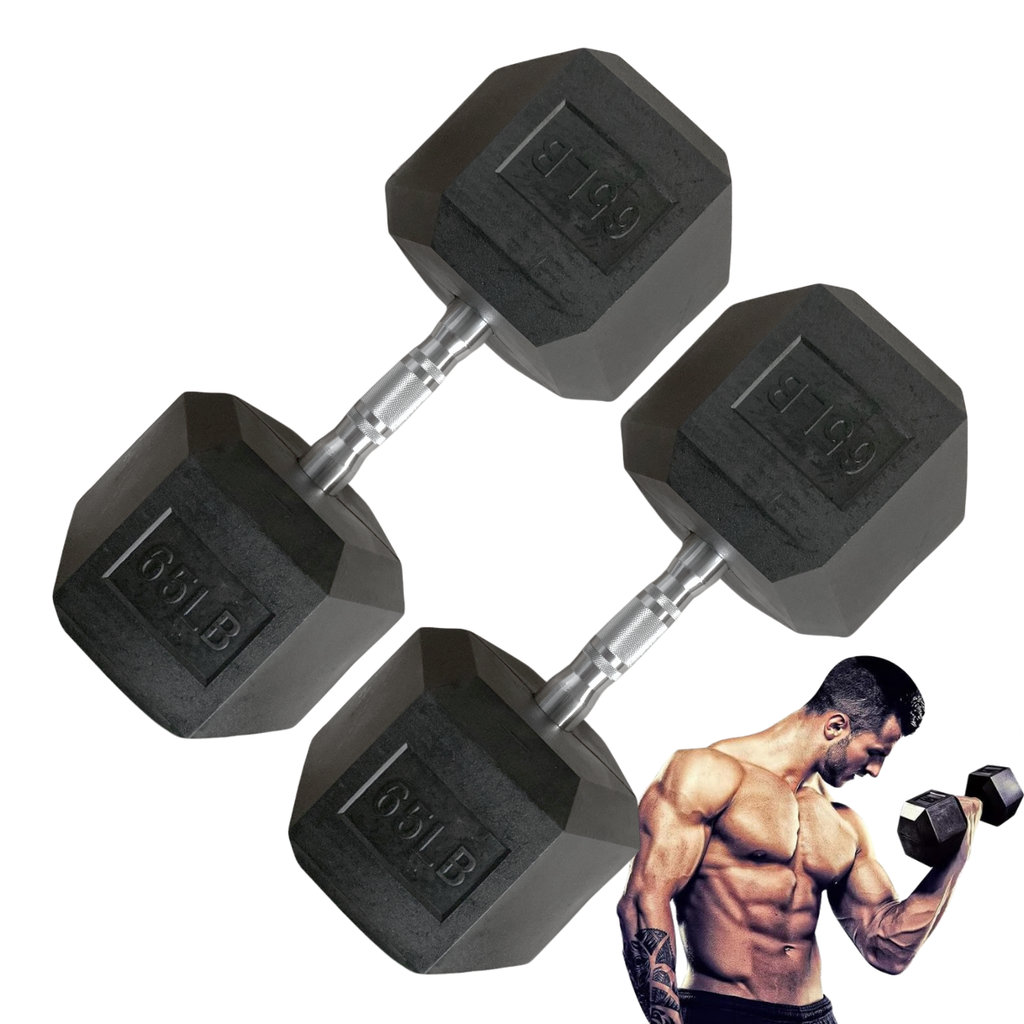 [W000027172] Par de Mancuernas Hexagonales IronFit 65 Lbs