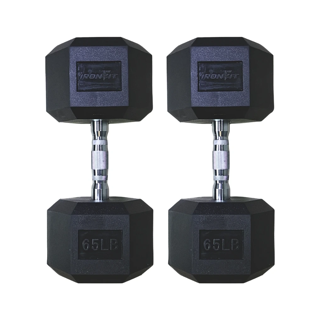 [W000027172] Par de Mancuernas Hexagonales IronFit 65 Lbs