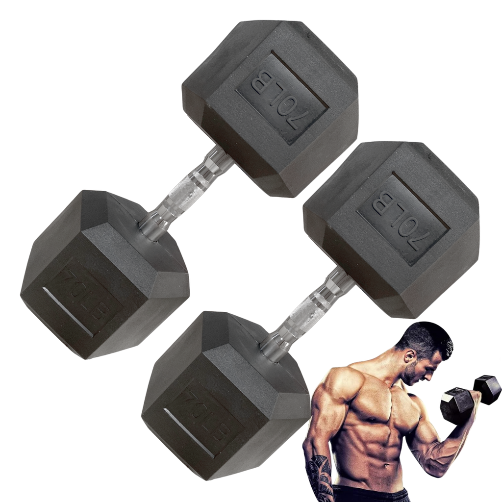 [W000027173] Par de Mancuernas Hexagonales IronFit 70 Lbs