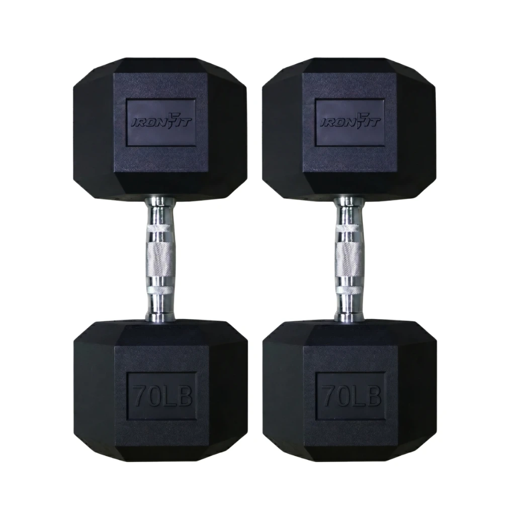 Par de Mancuernas Hexagonales IronFit 70 Lbs