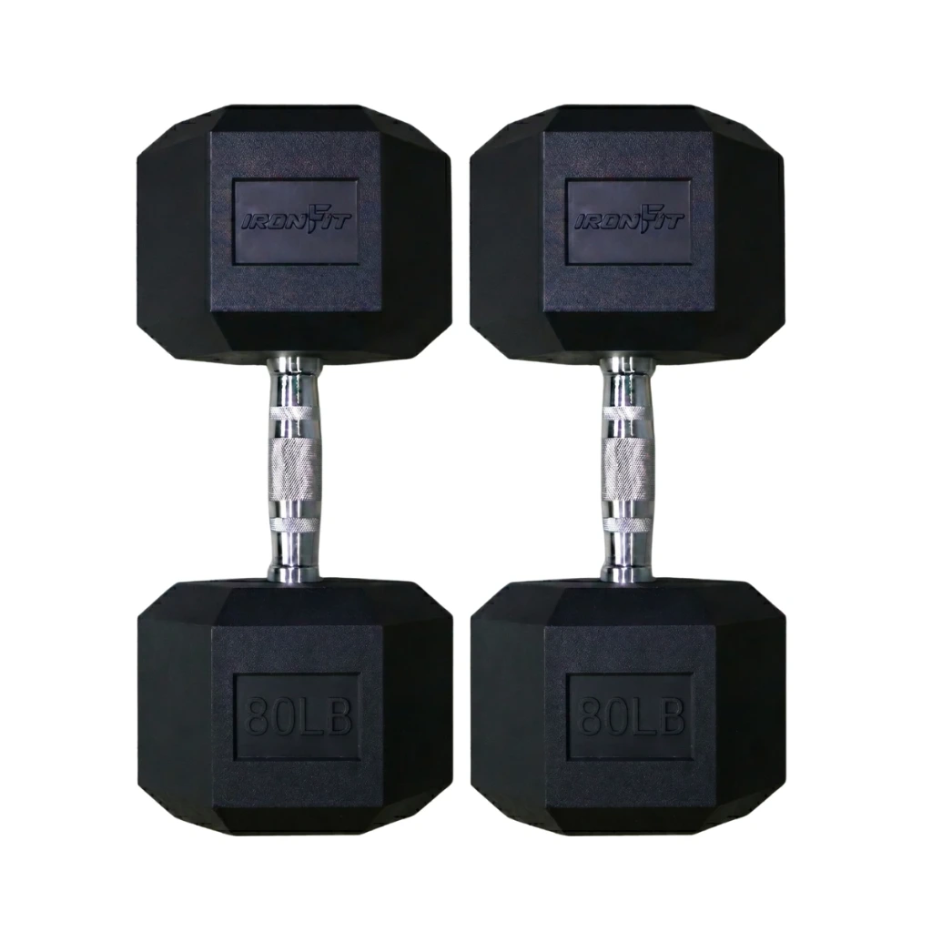 [W000027175] Par de Mancuernas Hexagonales IronFit 80 Lbs