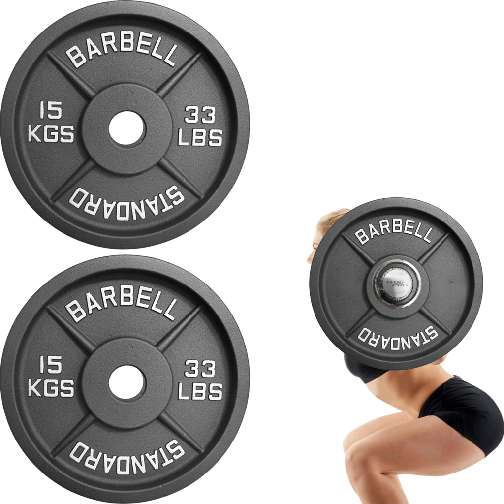 Par de discos de acero negro 15 kg Wod Pro