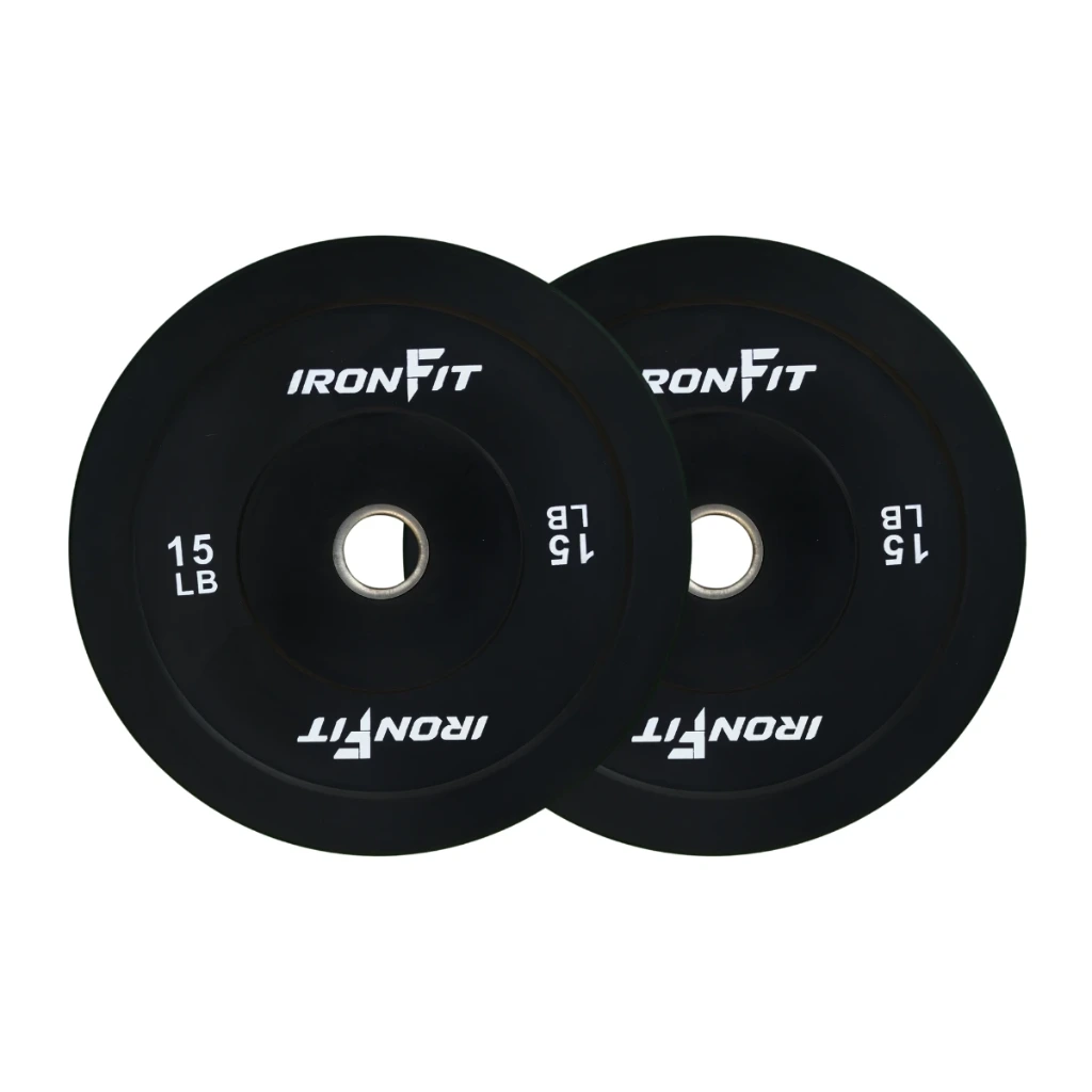 Par de Discos Bumper Rígidos IronFit de 15 Lbs
