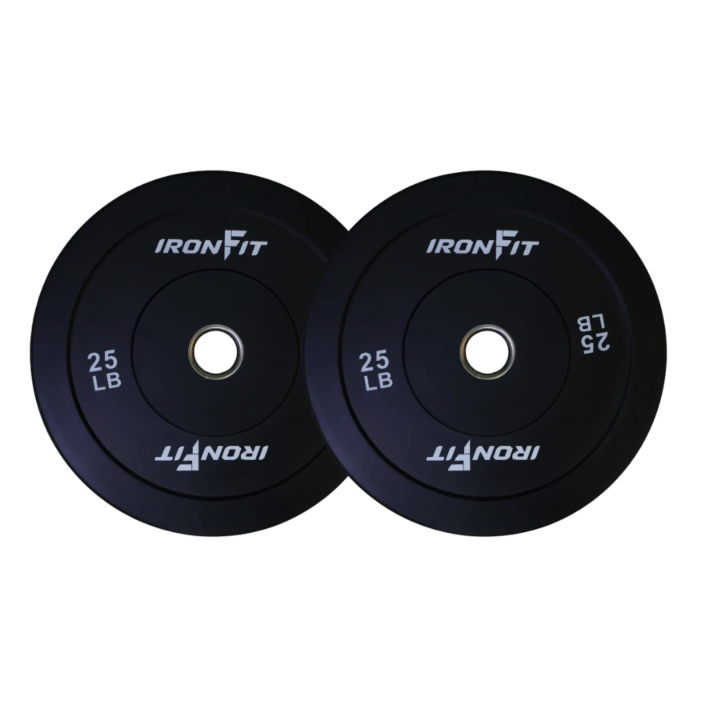Par de Discos Bumper Rígidos IronFit de 25 Lbs