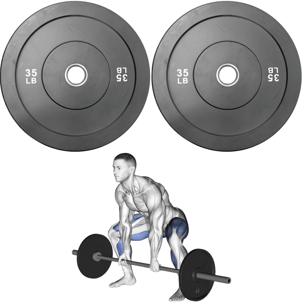 [W000027706] Par de Discos Bumper Rígidos IronFit de 35 Lbs
