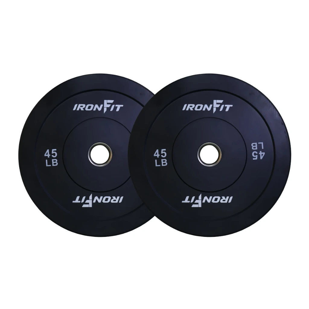 Par de Discos Bumper Rígidos IronFit de 45 Lbs