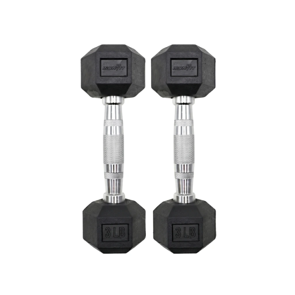 [W000028582] Par de Mancuernas Hexagonales IronFit 3 Lbs