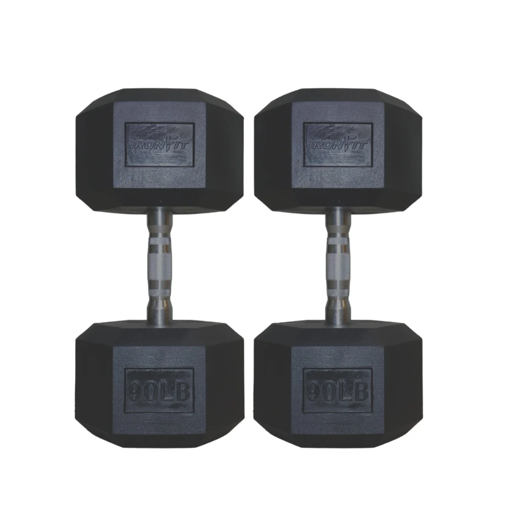 [W000029371] Par de Mancuernas Hexagonales IronFit 90 Lbs