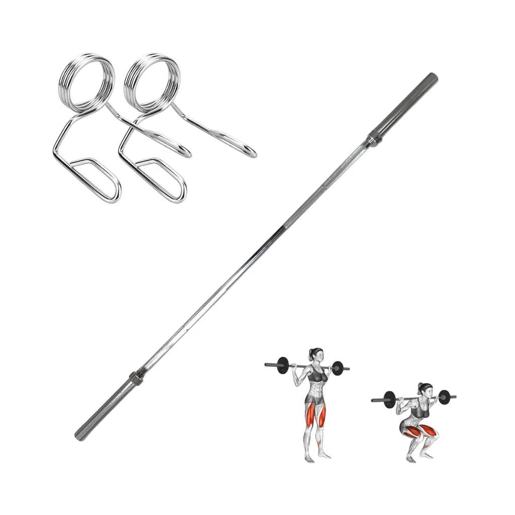 [W000013285] Barra semi-olímpica Wod Pro 1.8 m 11.8 kg sin bujes (Cromado)