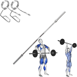 Barra Olímpica con Rodamientos Sellada IronFit 20 kg 2.2 m 1200 lb