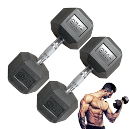 [W000027167] Par de Mancuernas Hexagonales IronFit 40 Lbs