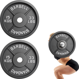 [W000027416] Par de discos de acero negro 15 kg Wod Pro